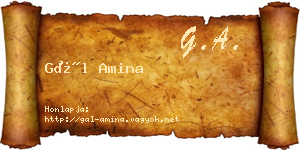 Gál Amina névjegykártya